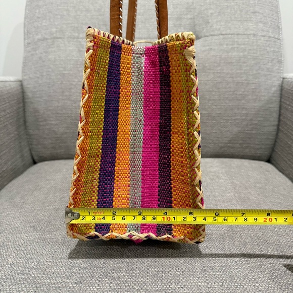 Colorful Striped Women's Small Tote Bag - Picture 11 of 11